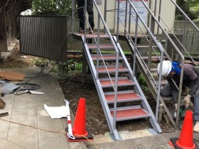愛知県某お寺さん　新規階段製作施工致しました